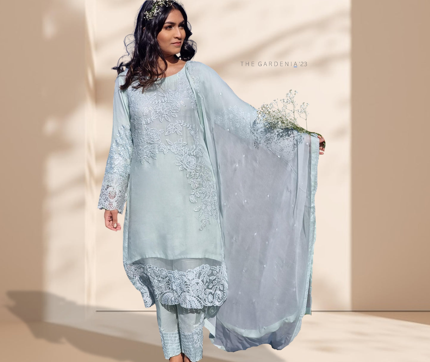Peace Lily - Gardenia Collection Formal wear: Pakistani Designer Pret Wear
