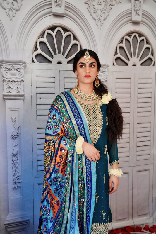 Formal Dress- Multicolored Shalwar Kameez